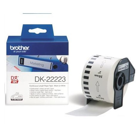 Brother | DK-22223 | Continuous labels | Thermal | Black on white | Roll (5 cm x 30.5 m)